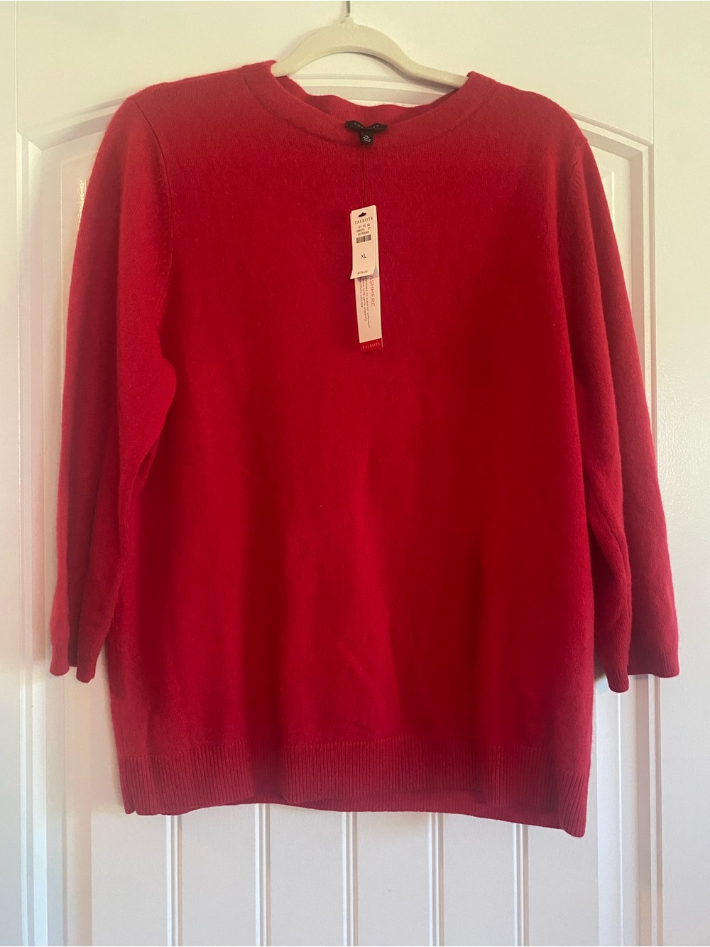 Talbots Red 100% Cashmere Crewneck Sweater - Picture 3 of 8
